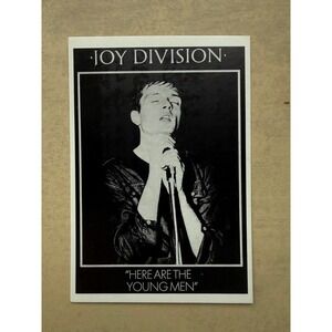 Joy Division Postcard Ian Curtis Here Are The Young Men LE 45 Black White